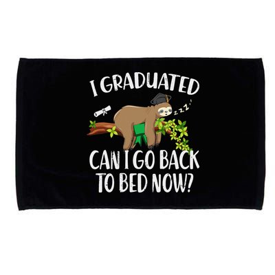 I Graduated Can I Go Back To Bed Now Graduation Microfiber Hand Towel
