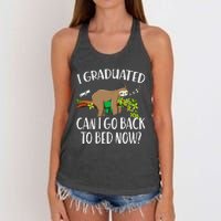 I Graduated Can I Go Back To Bed Now Graduation Women's Knotted Racerback Tank