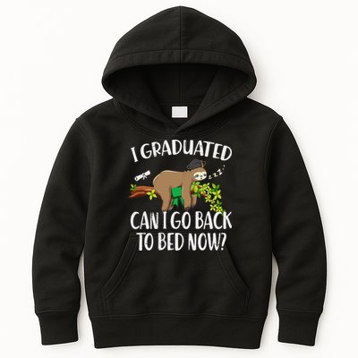 I Graduated Can I Go Back To Bed Now Graduation Kids Hoodie