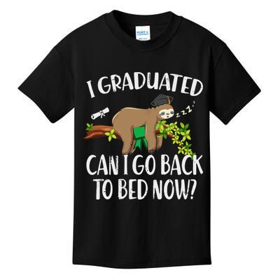 I Graduated Can I Go Back To Bed Now Graduation Kids T-Shirt