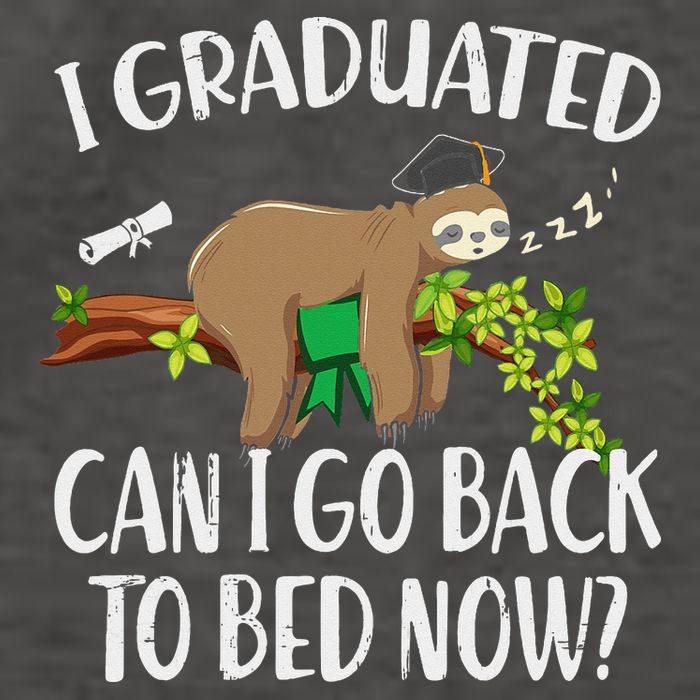 I Graduated Can I Go Back To Bed Now Graduation Vector Backpack