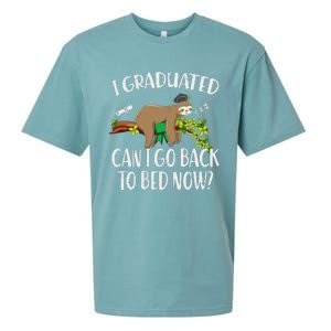 I Graduated Can I Go Back To Bed Now Graduation Sueded Cloud Jersey T-Shirt