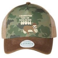 I Graduated Can Go Back To Bed Now Funny Graduation Sloth Legacy Tie Dye Trucker Hat