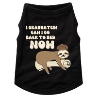 I Graduated Can Go Back To Bed Now Funny Graduation Sloth Doggie Tank