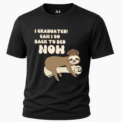 I Graduated Can Go Back To Bed Now Funny Graduation Sloth Performance Shirt
