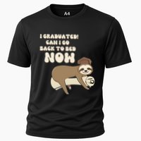I Graduated Can Go Back To Bed Now Funny Graduation Sloth Performance Shirt