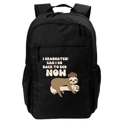 I Graduated Can Go Back To Bed Now Funny Graduation Sloth Backpack