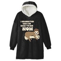 I Graduated Can Go Back To Bed Now Funny Graduation Sloth Hooded Wearable Blanket