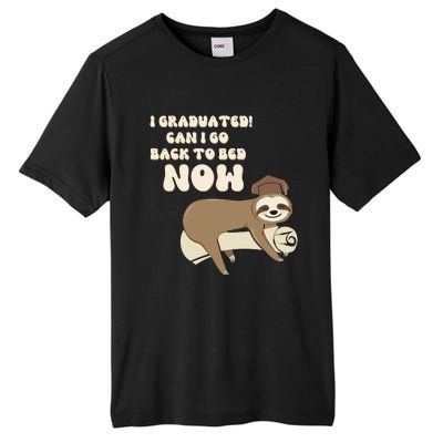 I Graduated Can Go Back To Bed Now Funny Graduation Sloth Tall Fusion ChromaSoft Performance T-Shirt