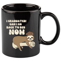 I Graduated Can Go Back To Bed Now Funny Graduation Sloth 11oz C Handle Ceramic Mug