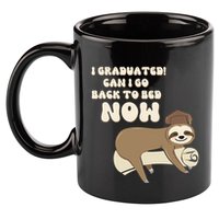 I Graduated Can Go Back To Bed Now Funny Graduation Sloth 11oz C Handle Ceramic Mug