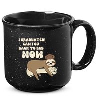 I Graduated Can Go Back To Bed Now Funny Graduation Sloth 15oz Campfire Ceramic Mug