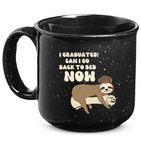 I Graduated Can Go Back To Bed Now Funny Graduation Sloth 15oz Campfire Ceramic Mug