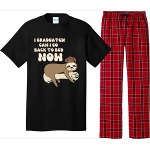 I Graduated Can Go Back To Bed Now Funny Graduation Sloth Pajama Set