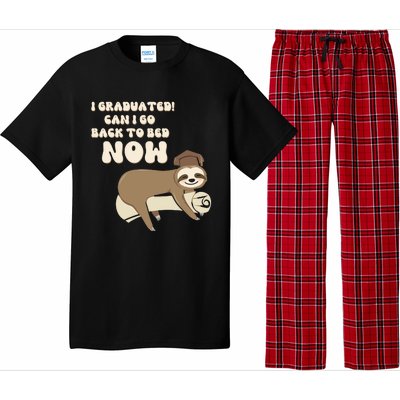 I Graduated Can Go Back To Bed Now Funny Graduation Sloth Pajama Set