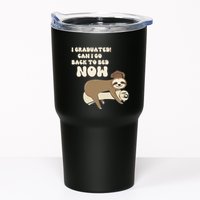 I Graduated Can Go Back To Bed Now Funny Graduation Sloth Tumbler