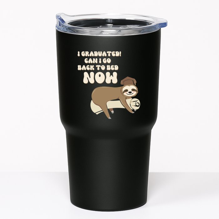 I Graduated Can Go Back To Bed Now Funny Graduation Sloth Tumbler