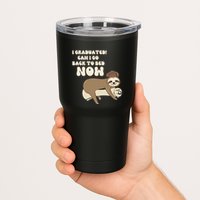 I Graduated Can Go Back To Bed Now Funny Graduation Sloth Tumbler