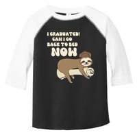 I Graduated Can Go Back To Bed Now Funny Graduation Sloth Toddler Fine Jersey T-Shirt