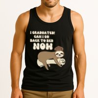 I Graduated Can Go Back To Bed Now Funny Graduation Sloth Tank Top