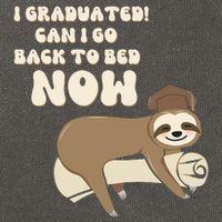 I Graduated Can Go Back To Bed Now Funny Graduation Sloth Cotton Canvas Backpack
