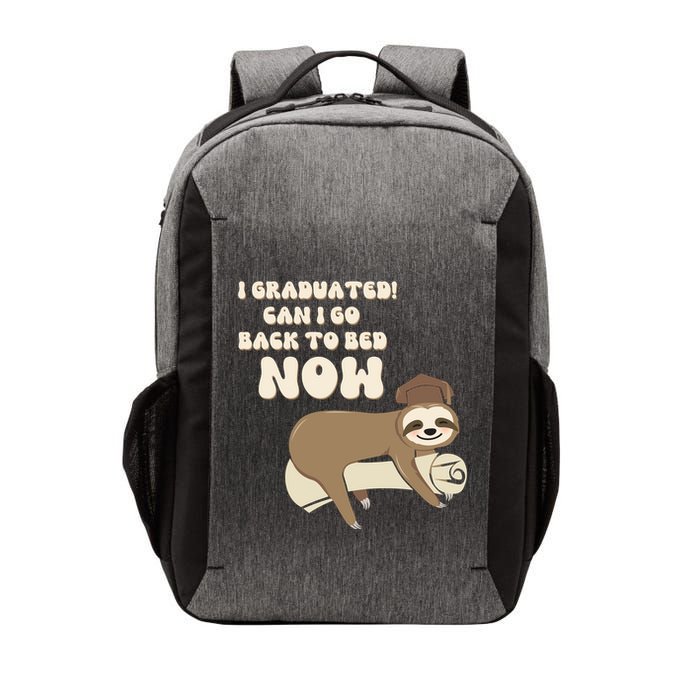 I Graduated Can Go Back To Bed Now Funny Graduation Sloth Vector Backpack
