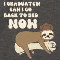 I Graduated Can Go Back To Bed Now Funny Graduation Sloth Vector Backpack