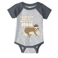 I Graduated Can Go Back To Bed Now Funny Graduation Sloth Infant Baby Jersey Bodysuit