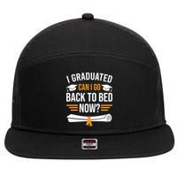 I Graduated Can I Go Back To Bed Now 7 Panel Mesh Trucker Snapback Hat