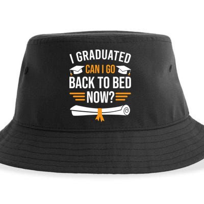 I Graduated Can I Go Back To Bed Now Sustainable Bucket Hat