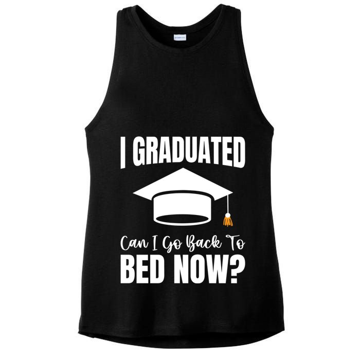 I Graduated Can I Go Back To Bed Now Ladies PosiCharge Tri-Blend Wicking Tank