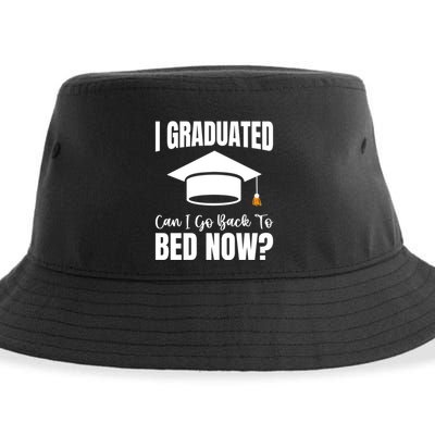 I Graduated Can I Go Back To Bed Now Sustainable Bucket Hat