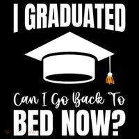 I Graduated Can I Go Back To Bed Now 7-Panel Snapback Hat