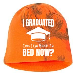 I Graduated Can I Go Back To Bed Now Kati - Camo Knit Beanie