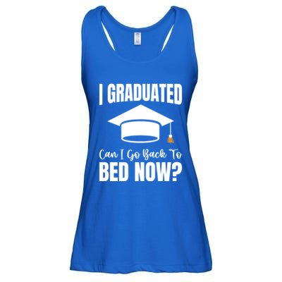 I Graduated Can I Go Back To Bed Now Ladies Essential Flowy Tank