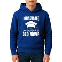 I Graduated Can I Go Back To Bed Now Kids Hoodie