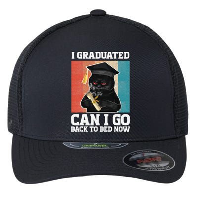 I Graduated Can I Go Back To Bed Now Flexfit Unipanel Trucker Cap
