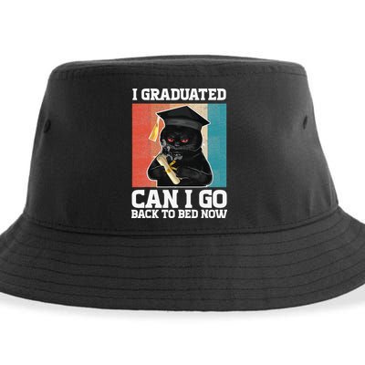 I Graduated Can I Go Back To Bed Now Sustainable Bucket Hat