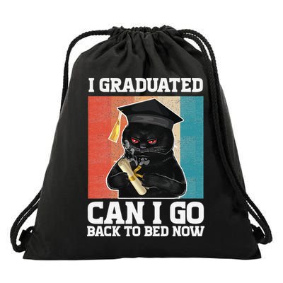 I Graduated Can I Go Back To Bed Now Drawstring Bag