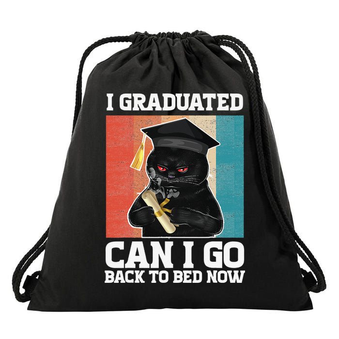 I Graduated Can I Go Back To Bed Now Drawstring Bag