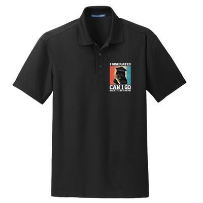 I Graduated Can I Go Back To Bed Now Dry Zone Grid Polo