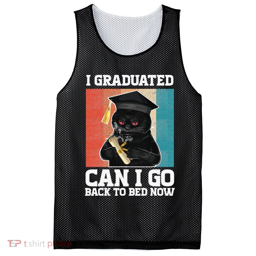 I Graduated Can I Go Back To Bed Now Mesh Reversible Basketball Jersey Tank