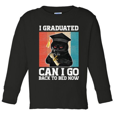 I Graduated Can I Go Back To Bed Now Toddler Long Sleeve Shirt