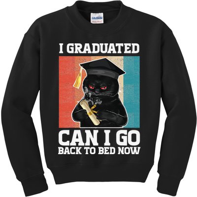 I Graduated Can I Go Back To Bed Now Kids Sweatshirt