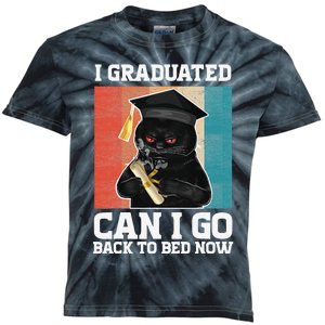 I Graduated Can I Go Back To Bed Now Kids Tie-Dye T-Shirt