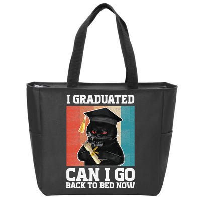 I Graduated Can I Go Back To Bed Now Zip Tote Bag