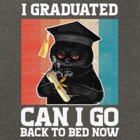 I Graduated Can I Go Back To Bed Now Cotton Canvas Backpack