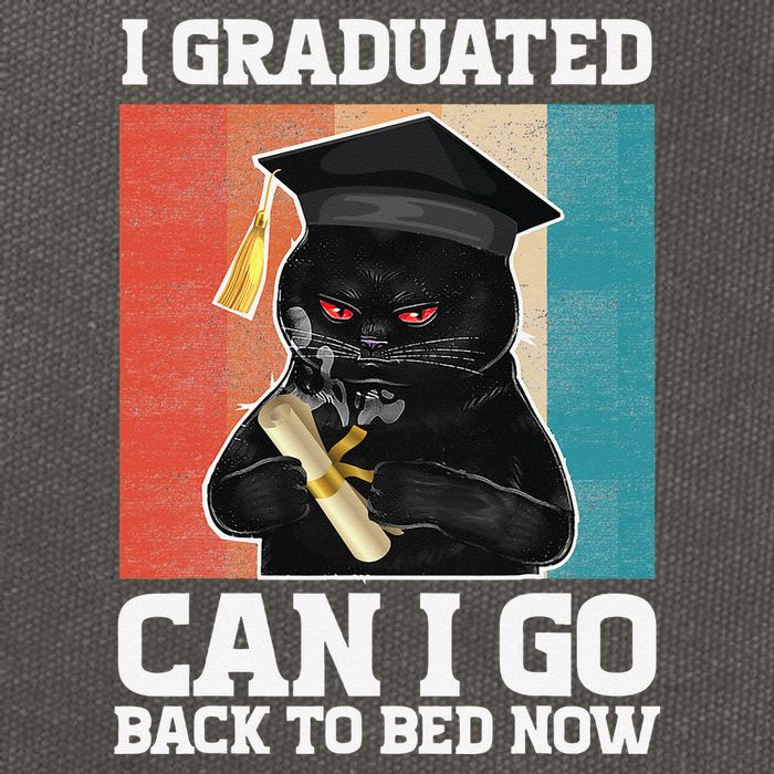 I Graduated Can I Go Back To Bed Now Cotton Canvas Backpack