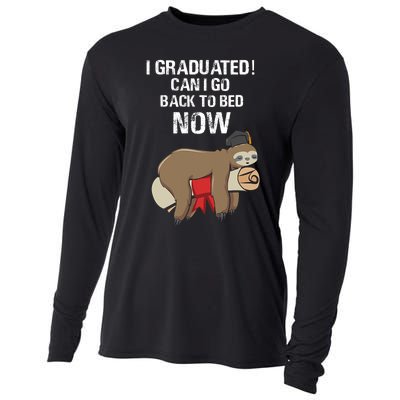 I Graduated Can I Go Back To Bed Now Funny Graduation Quotes Cooling Performance Long Sleeve Crew