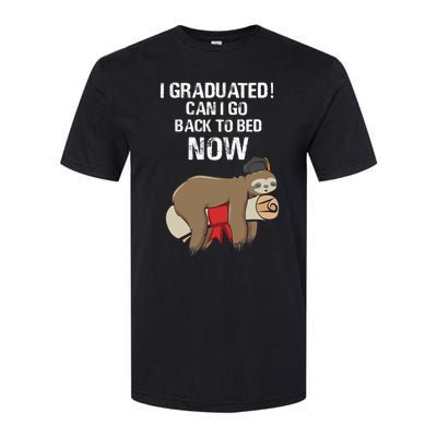 I Graduated Can I Go Back To Bed Now Funny Graduation Quotes Softstyle CVC T-Shirt